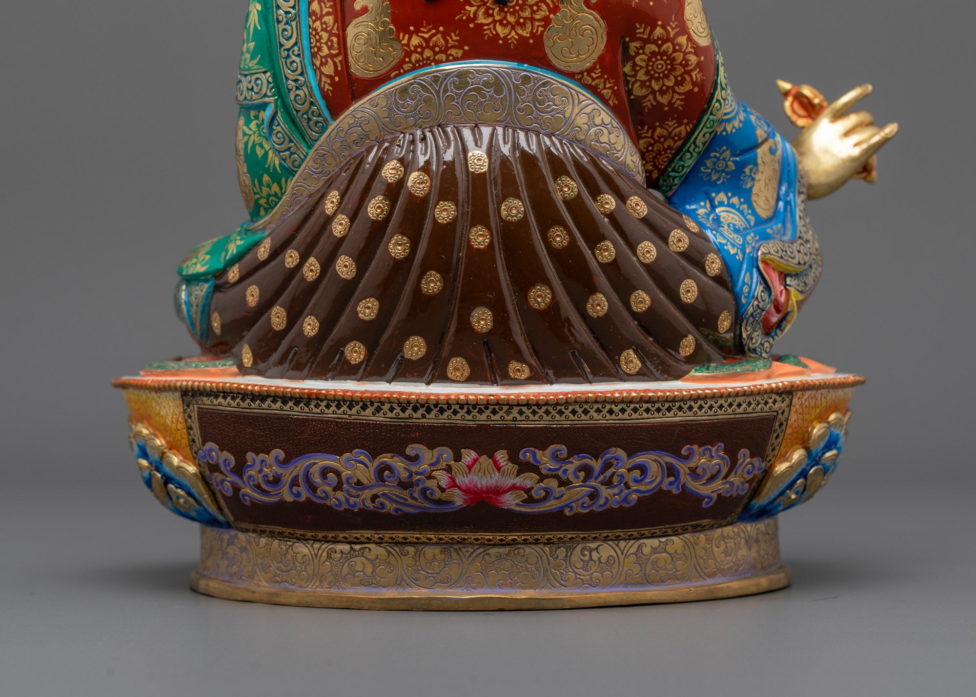 Nepalese Guru Rinpoche Statue | Spiritual Tibetan Buddhist Sculpture
