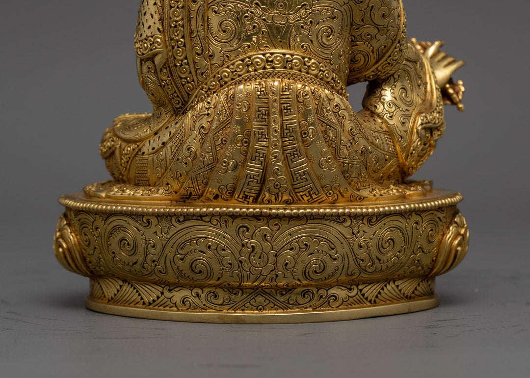 24k Gold Gilded Guru Rinpoche Statue
