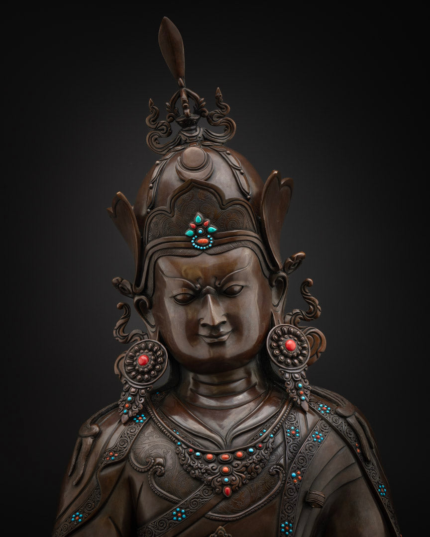 34.65"Inch Guru Rinpoche Mantra Statue