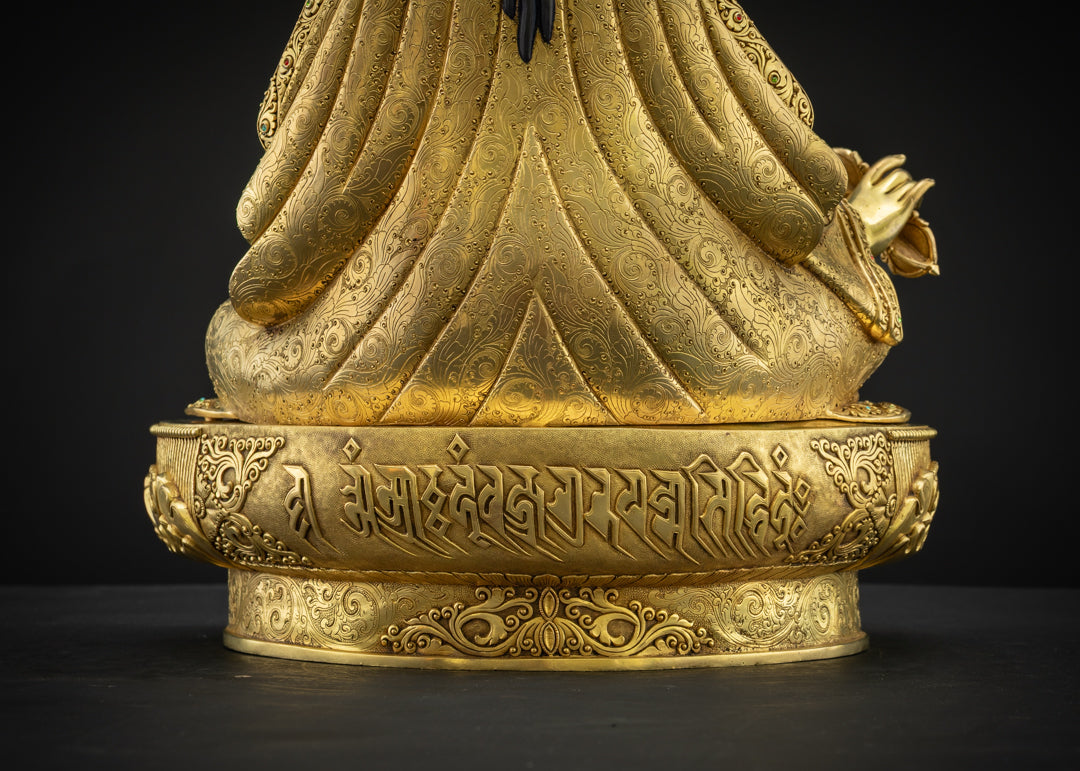 Nepalese Guru Rinpoche Statue | Hand-Carved in Nepal