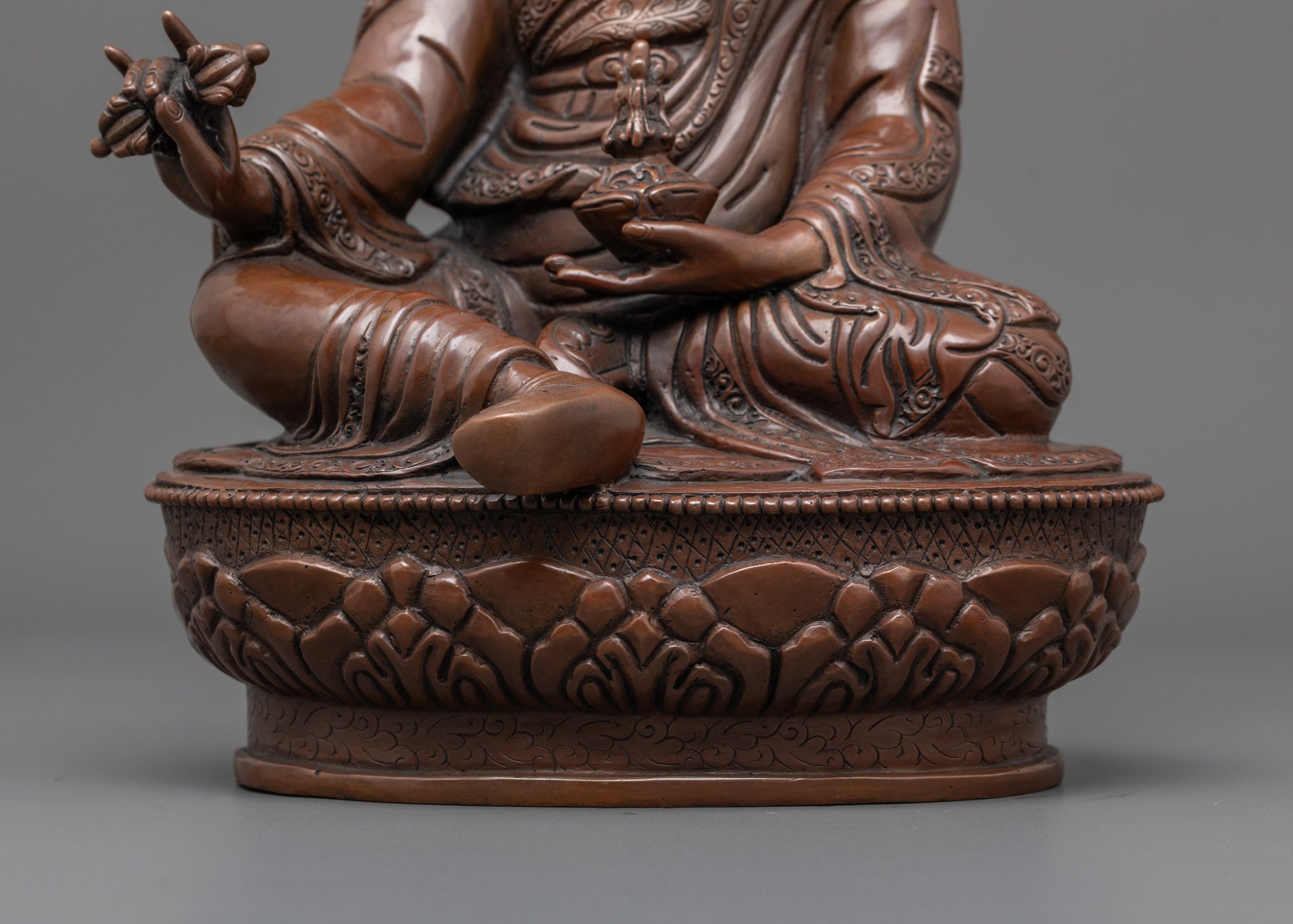 Oxidized Guru Rinpoche Statue | Himalayan Padmasambhava Sculpture