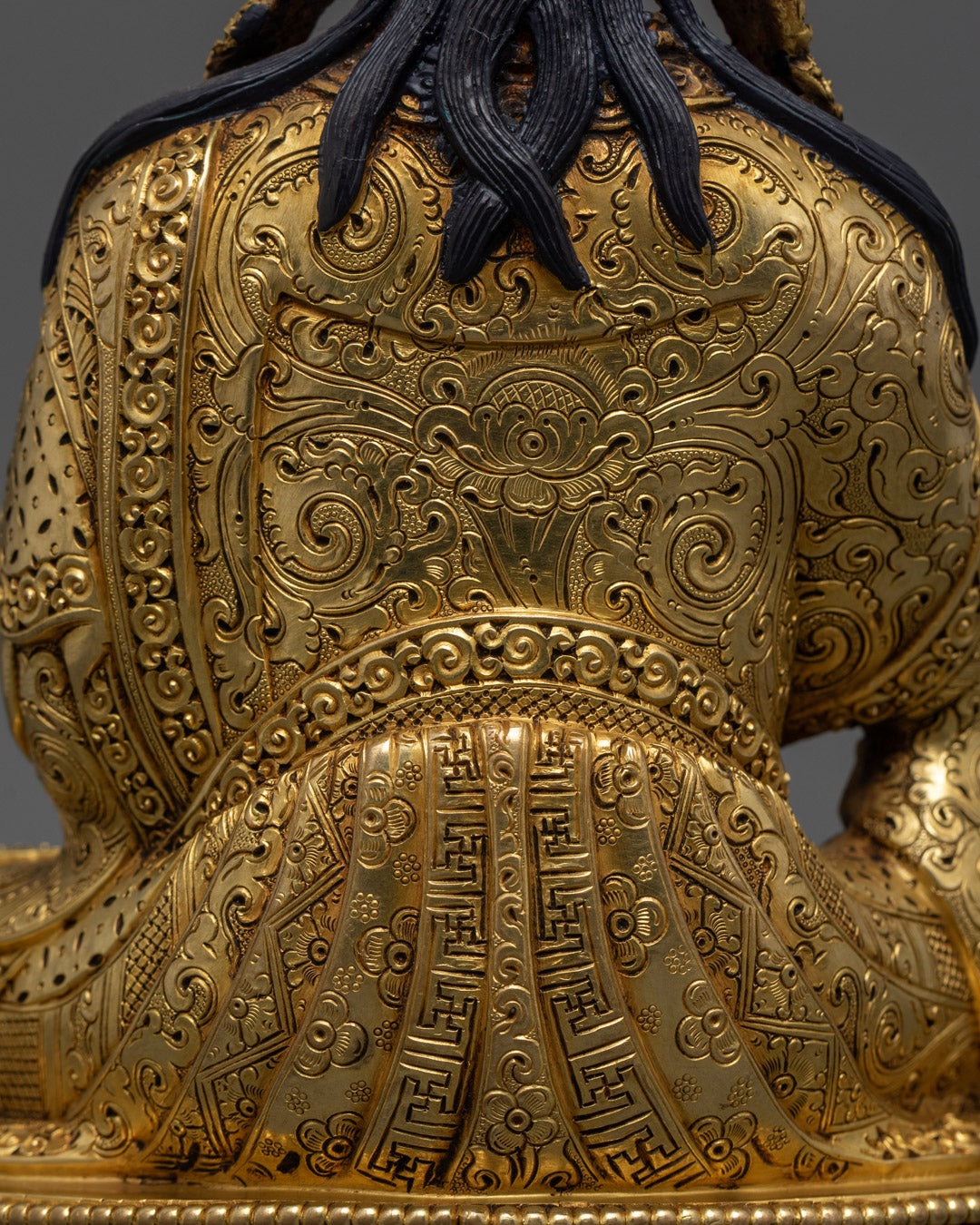 24k Gold Gilded Guru Rinpoche Statue