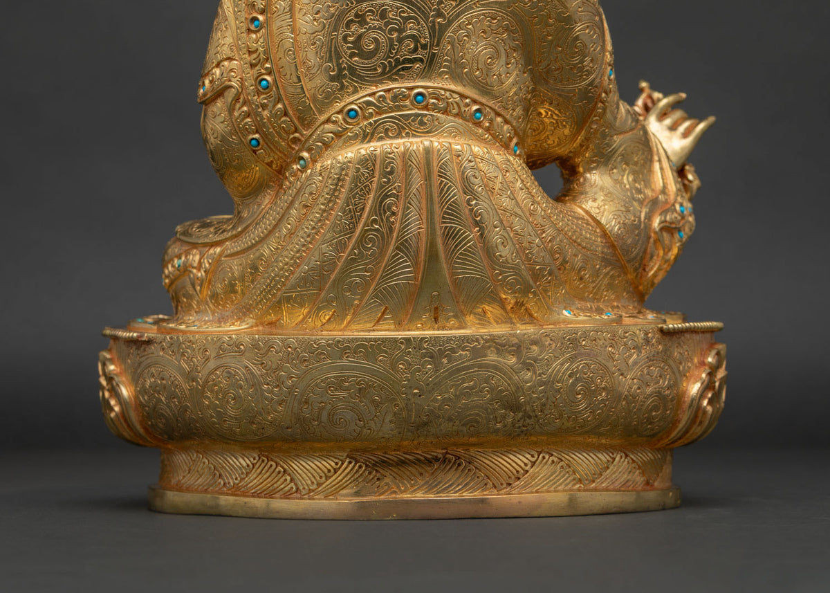 Premium Guru Rinpoche Statue | Tibetan Lotus-Born Master Sculpture