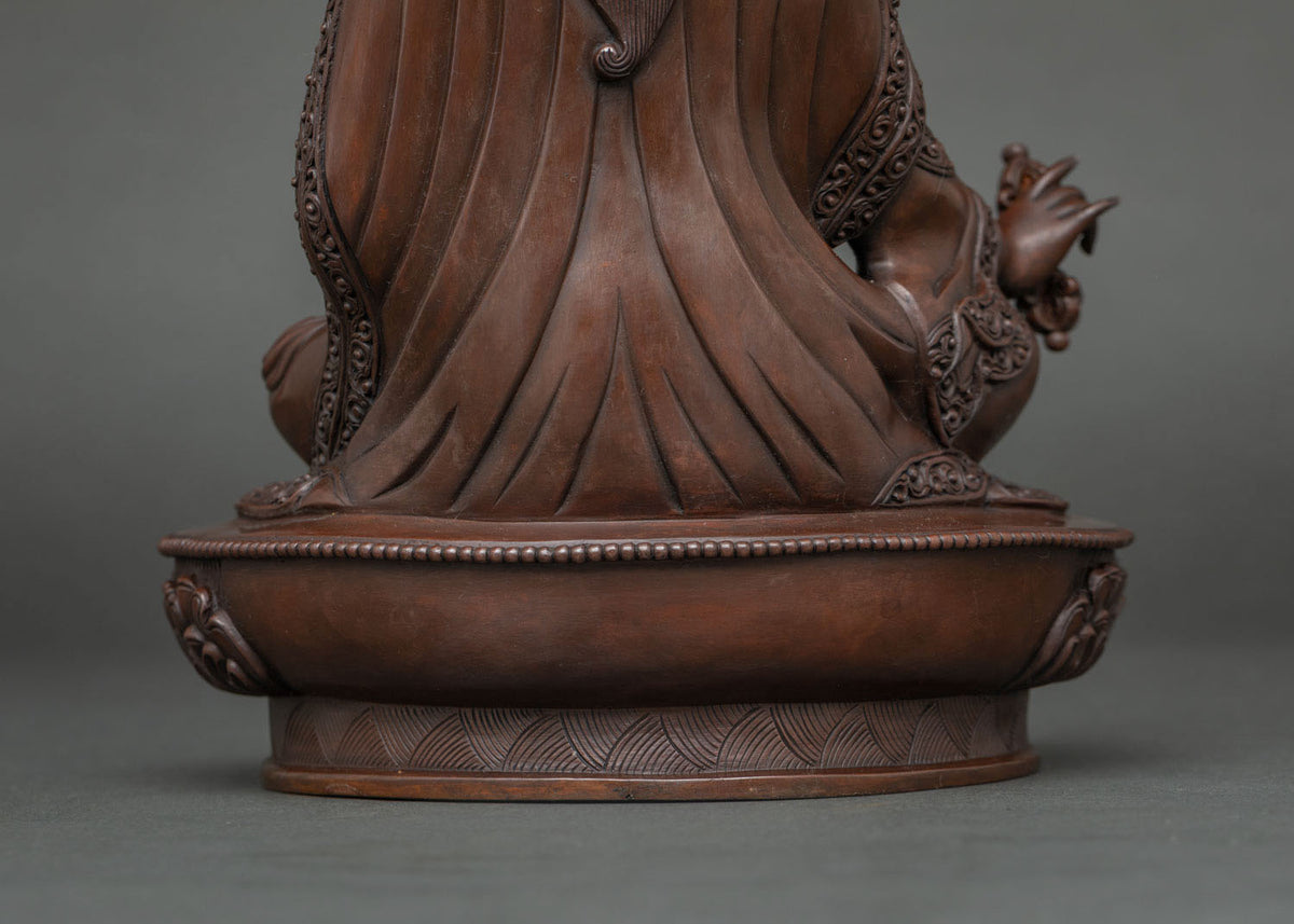 Lotus-Born Guru Rinpoche Statue | Oxidized Copper Art from Nepal