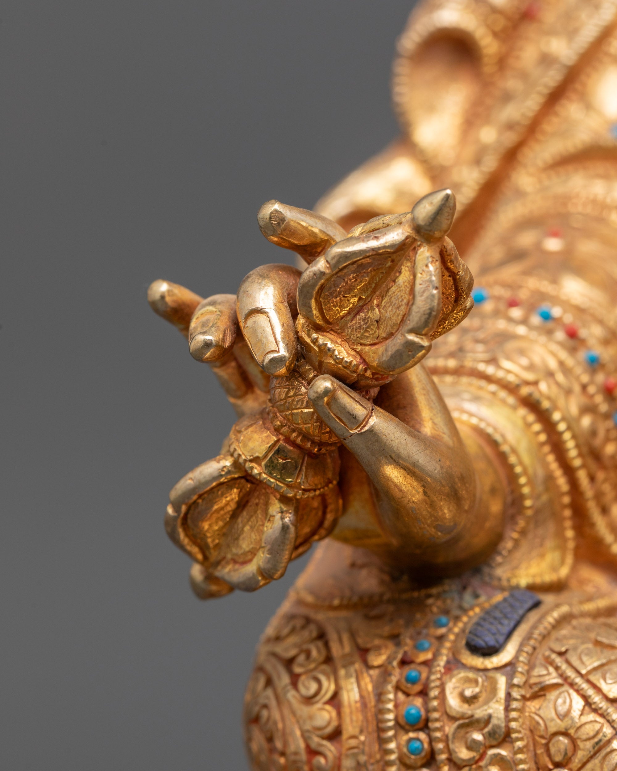 Traditional Guru Rinpoche Statue | Padmasambhava Tibetan Deity