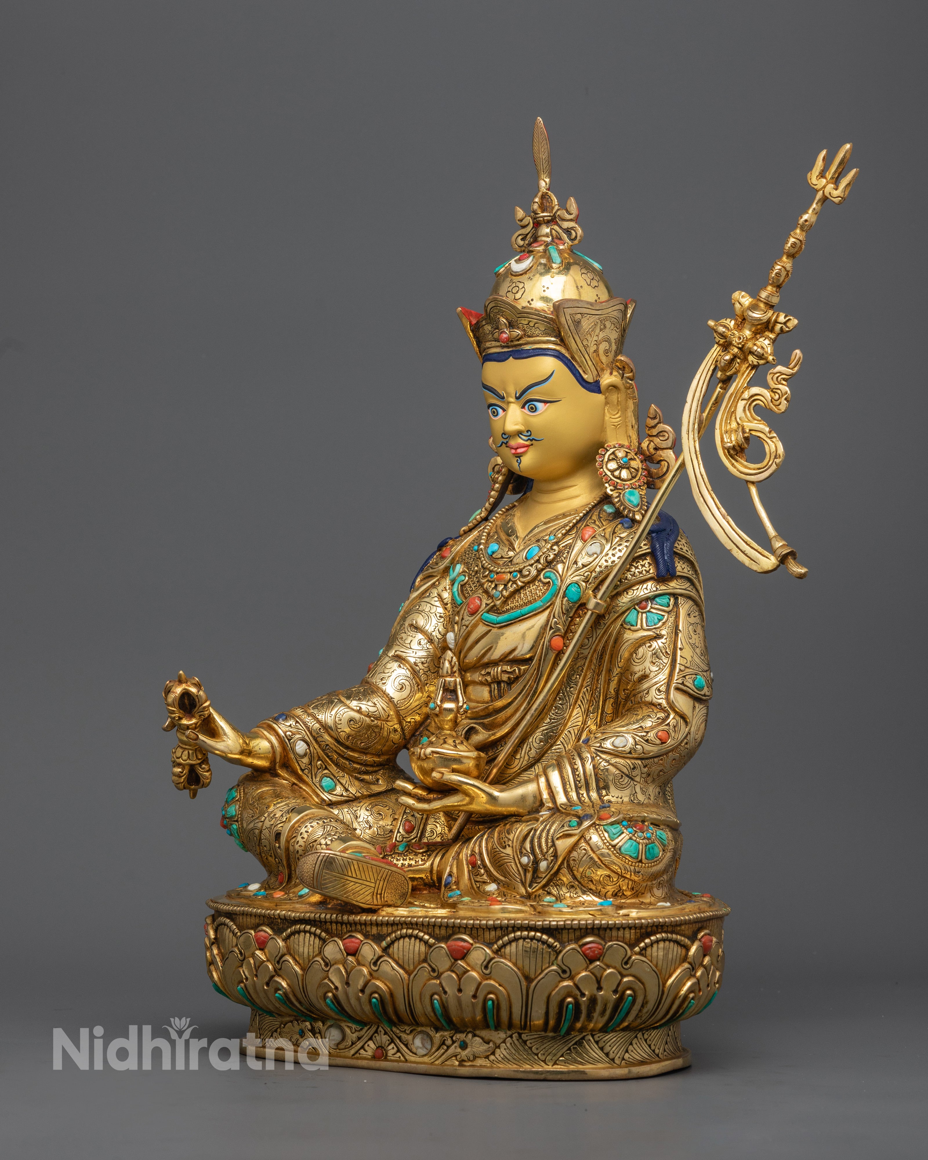 Authentic Guru Rinpoche Statue | Handmade Padmasambhava Statue