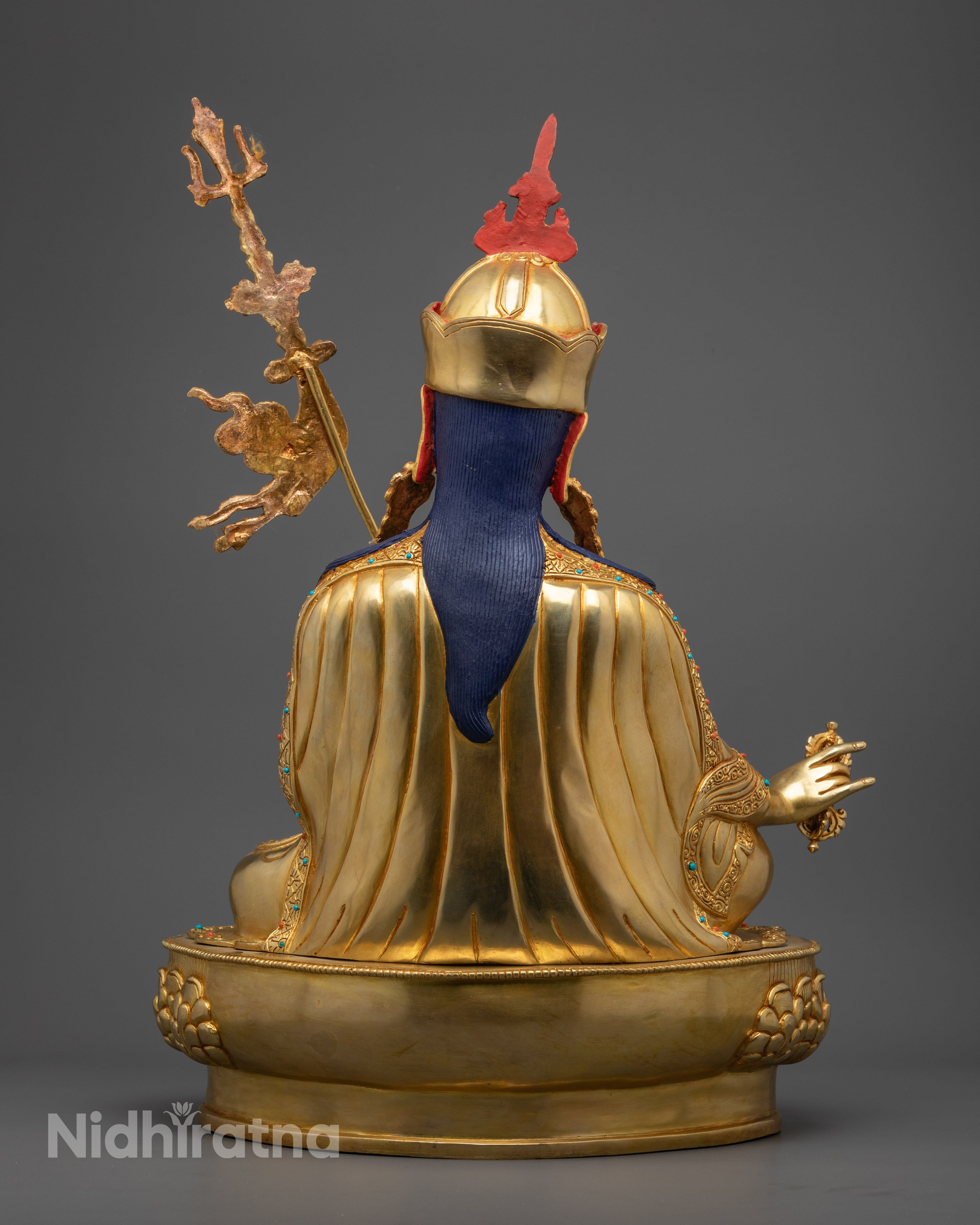 Guru Rinpoche Statue | Hand-Carved Tibetan Padmasambhava Sculpture