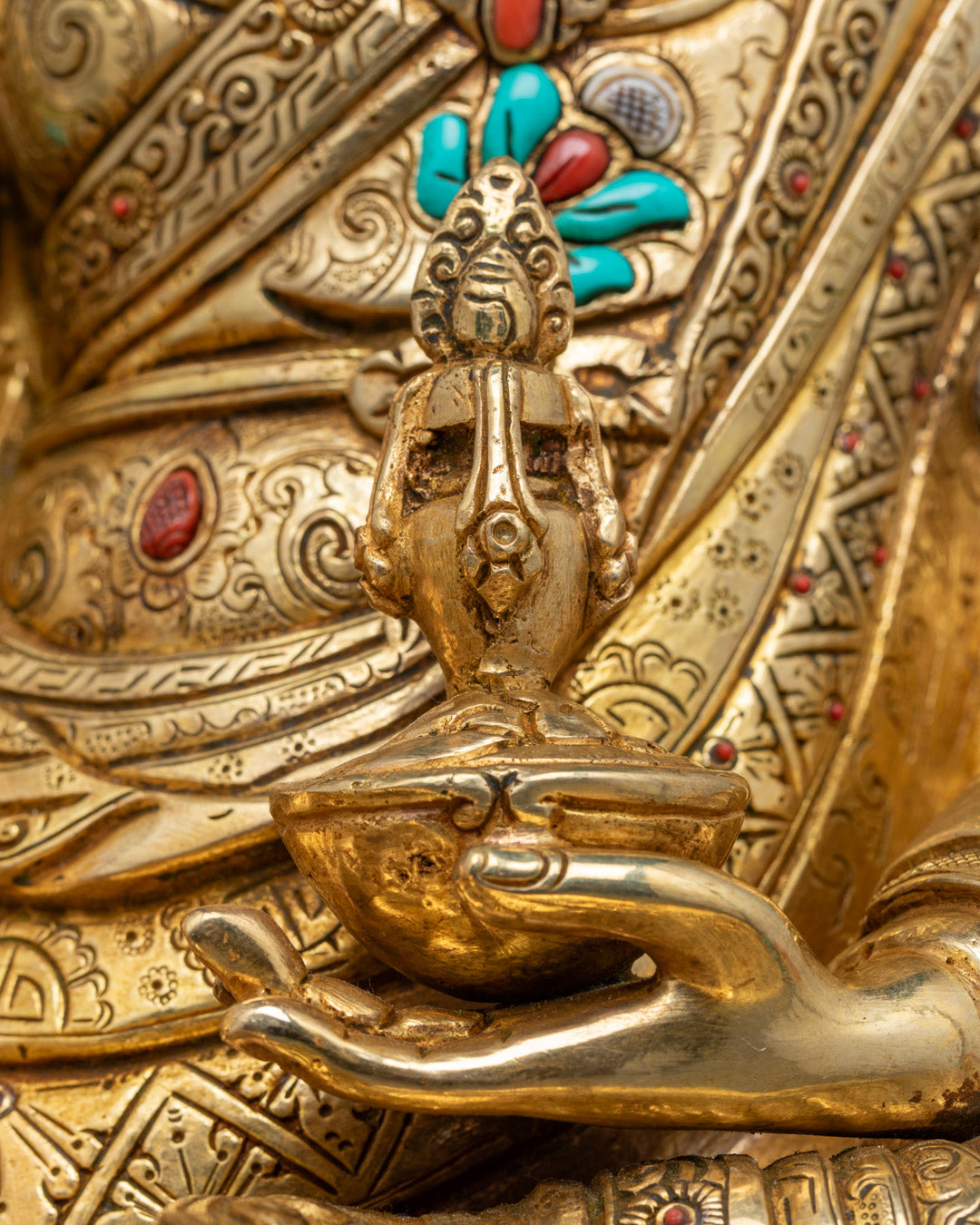 Handcrafted Guru Rinpoche Sculpture | The Lion of the Shakya clan