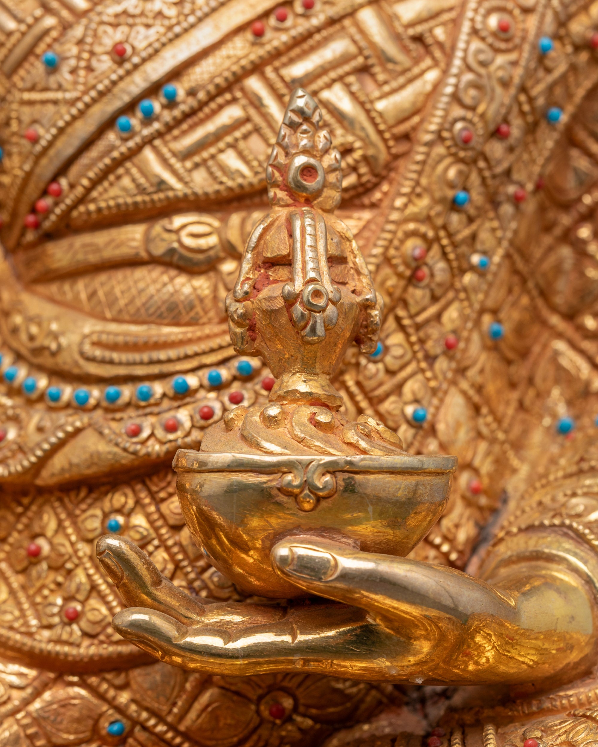 Traditional Guru Rinpoche Statue | Padmasambhava Tibetan Deity