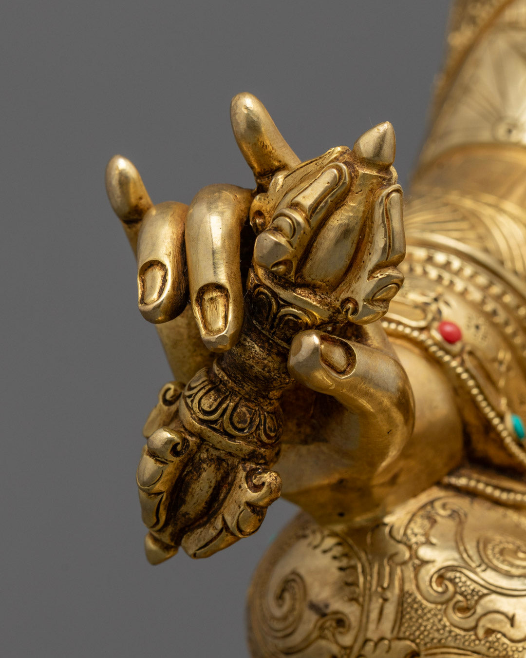 Golden Guru Rinpoche Statue | The Lotus-Born Master