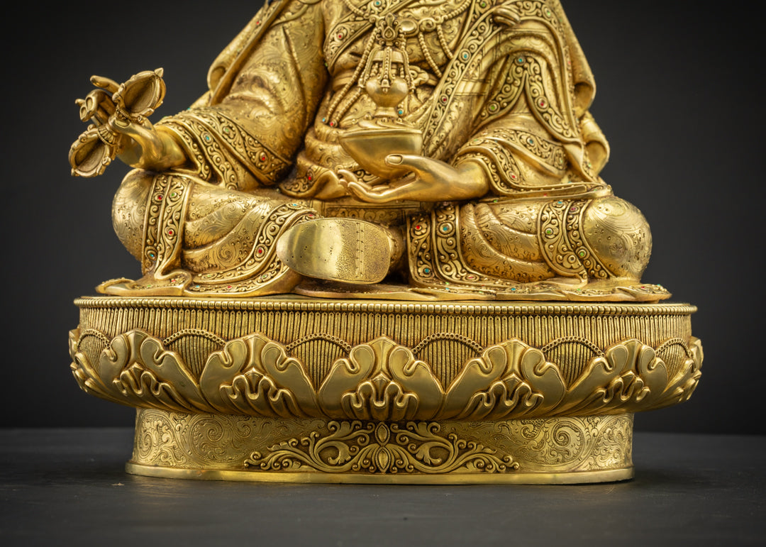 Nepalese Guru Rinpoche Statue | Hand-Carved in Nepal