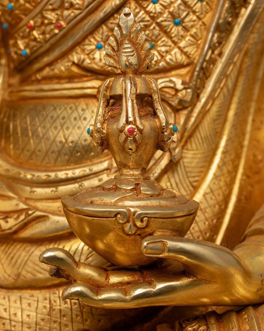 Authentic Guru Rinpoche Statue | Handcrafted Tibetan Buddhist Art
