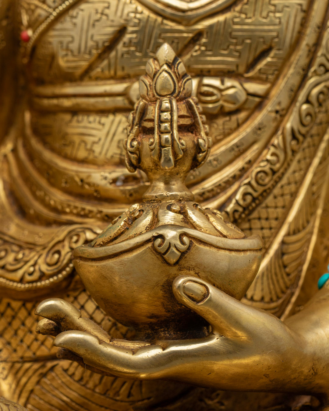 Golden Guru Rinpoche Statue | The Lotus-Born Master