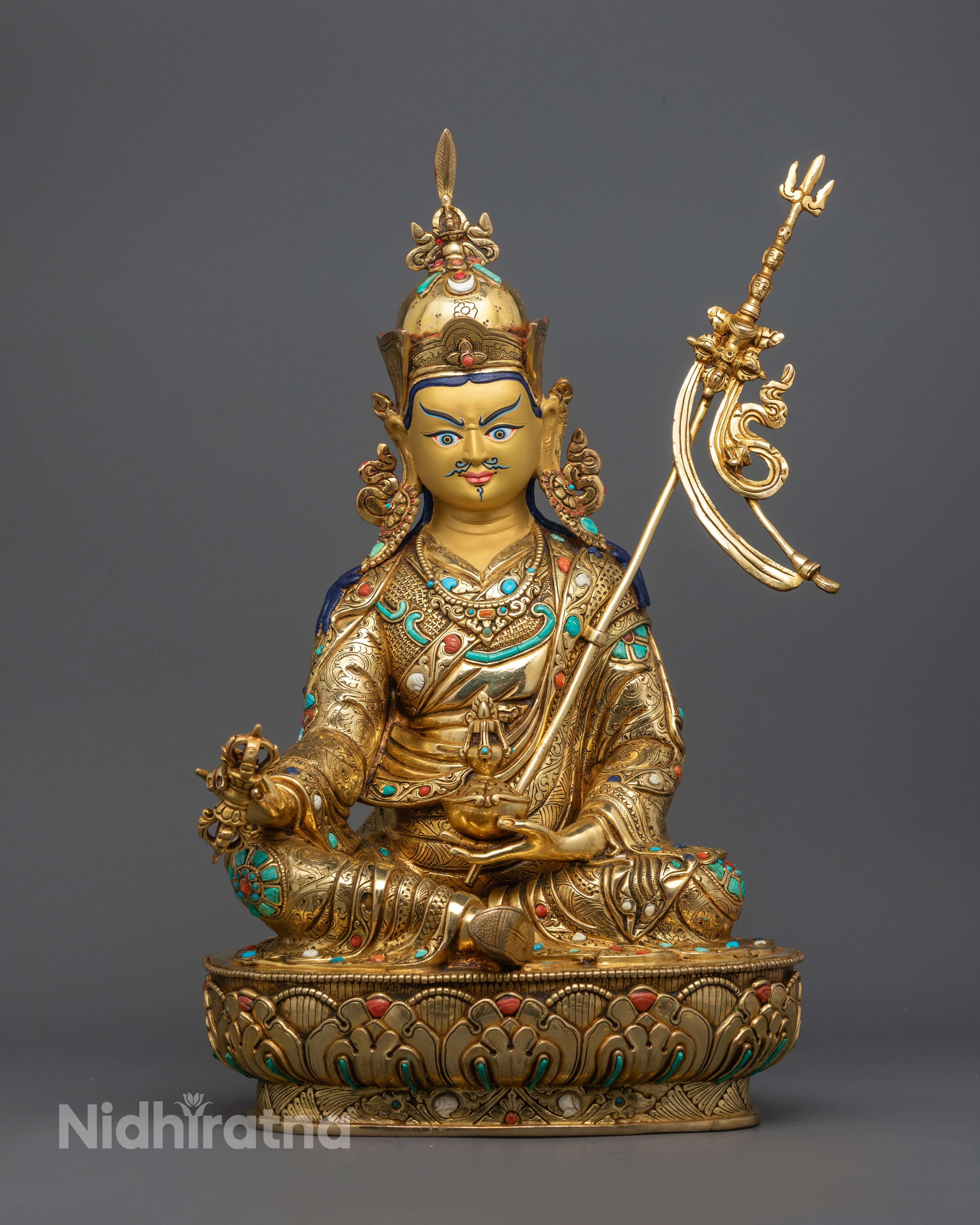 Authentic Guru Rinpoche Statue | Handmade Padmasambhava Statue