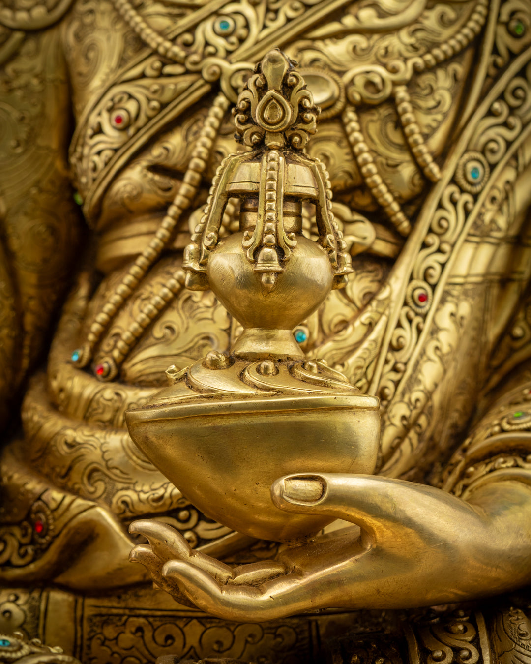 Nepalese Guru Rinpoche Statue | Hand-Carved in Nepal