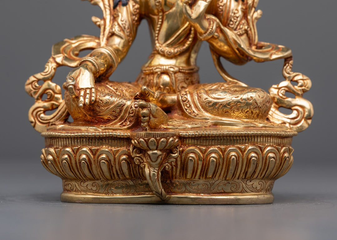 Green Tara Statue | Traditional Nepalese Copper Body