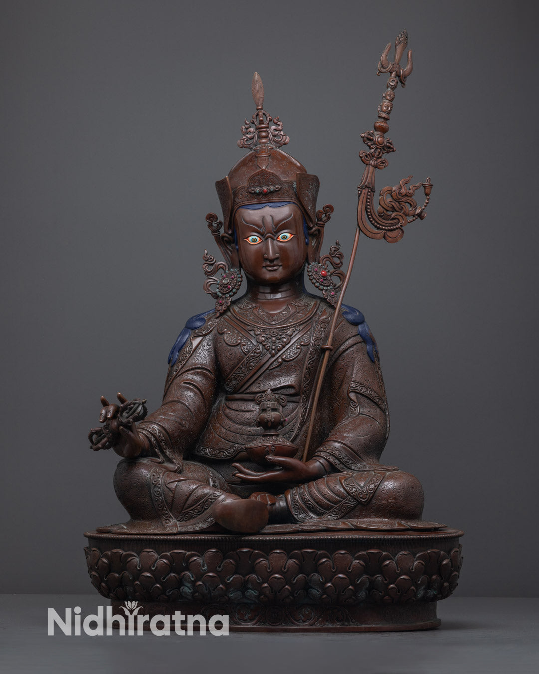 Traditional Guru Rinpoche Sculpture | Buddhist Statue