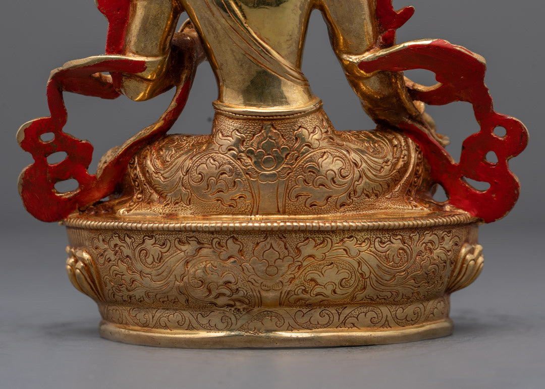 Green Tara Statue | Traditional Nepalese Copper Body