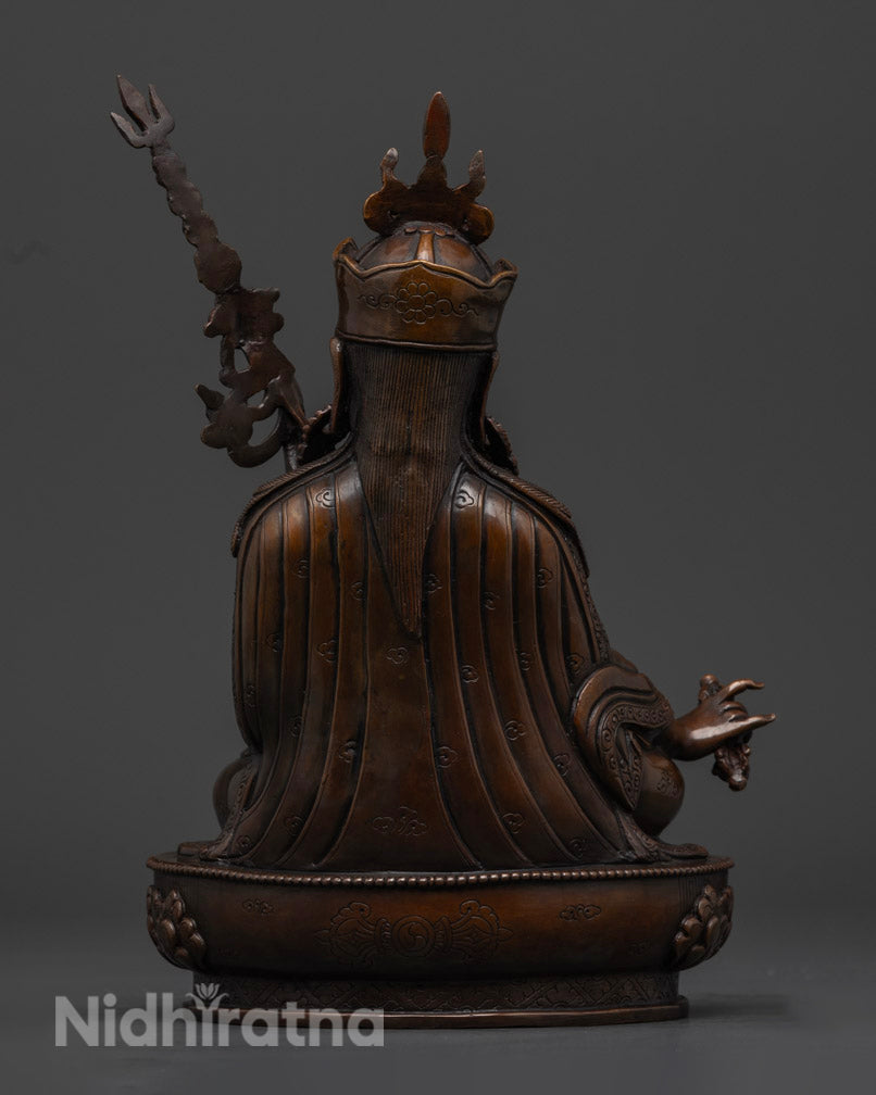 Oxidized Guru Rinpoche statue | Tibetan Sacred Art