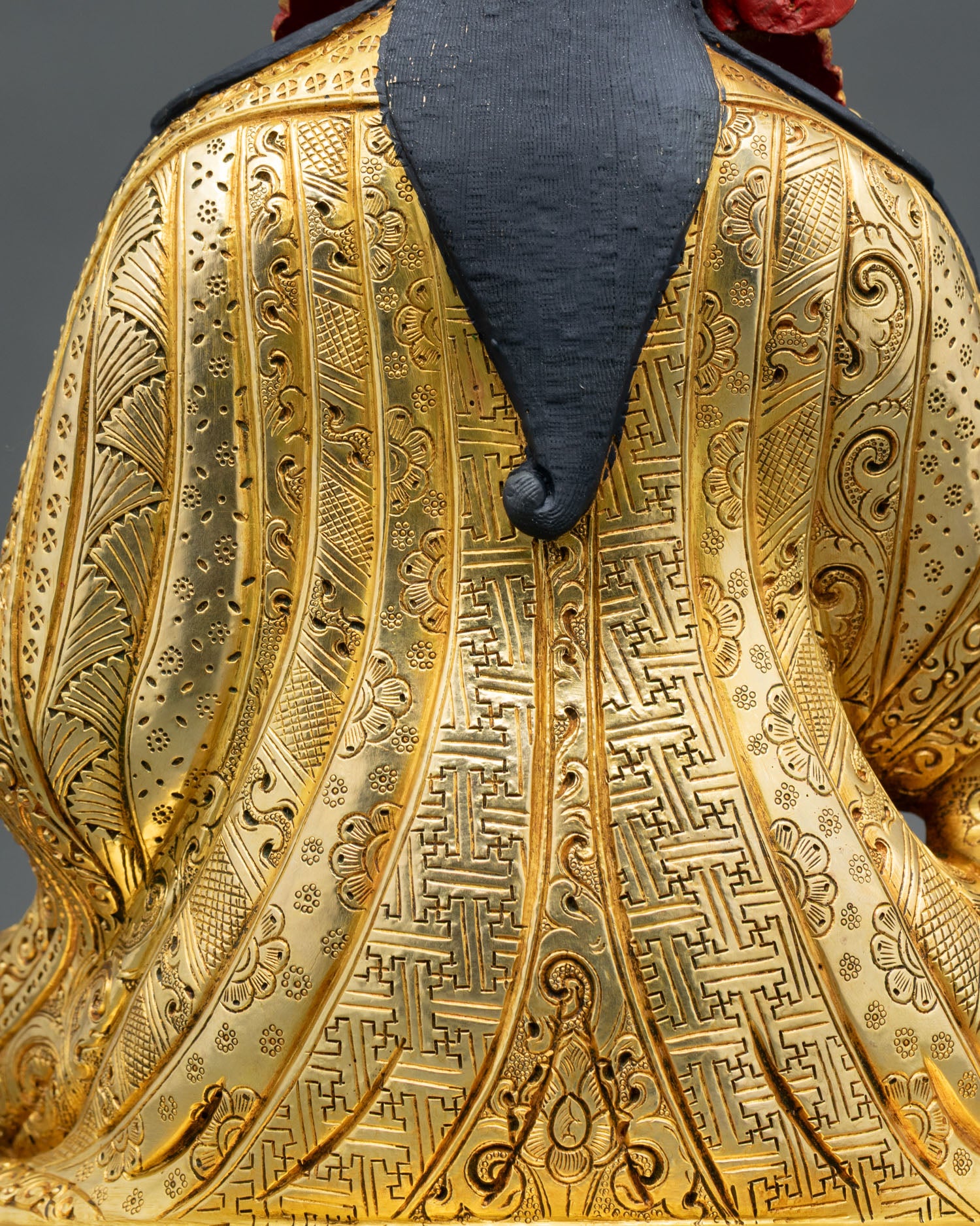 Guru Rinpoche Statue | Gold Fire-Gilded Meditation Artwork