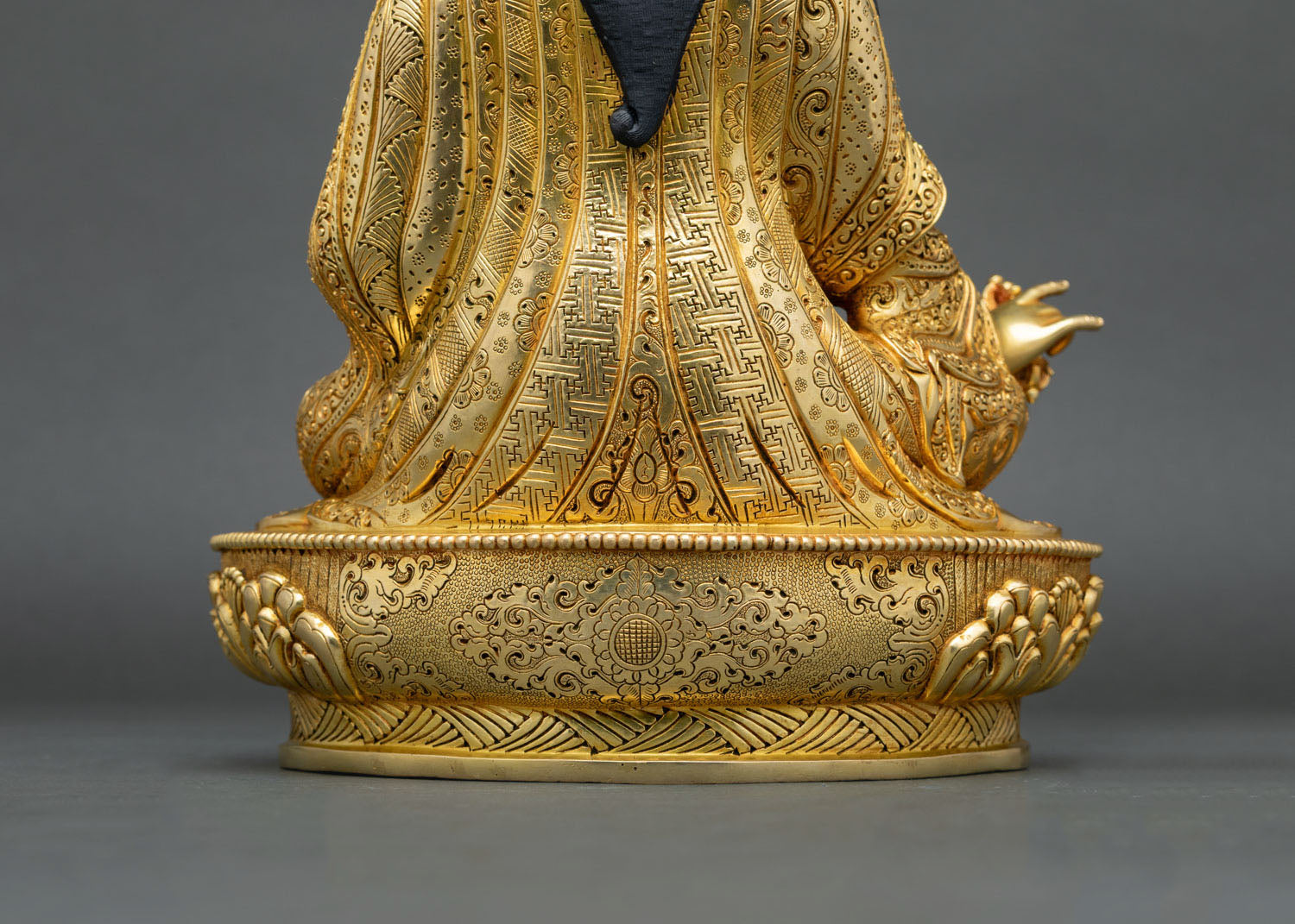 Guru Rinpoche Statue | Gold Fire-Gilded Meditation Artwork