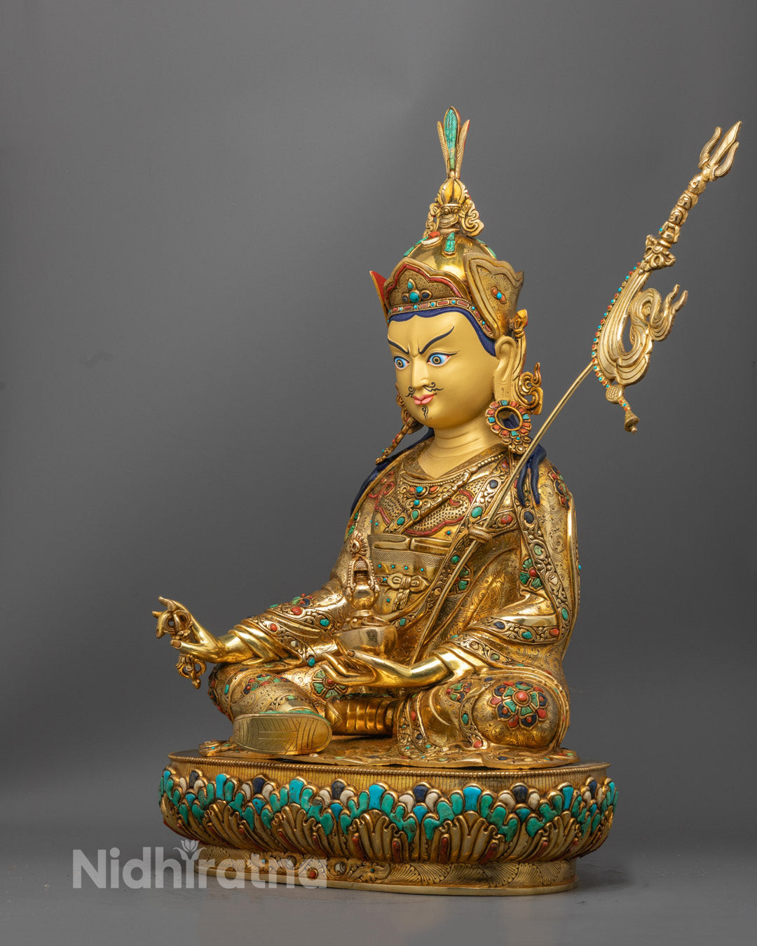 Tibetan Guru Rinpoche Statue | Handcrafted Padmasambhava Deity