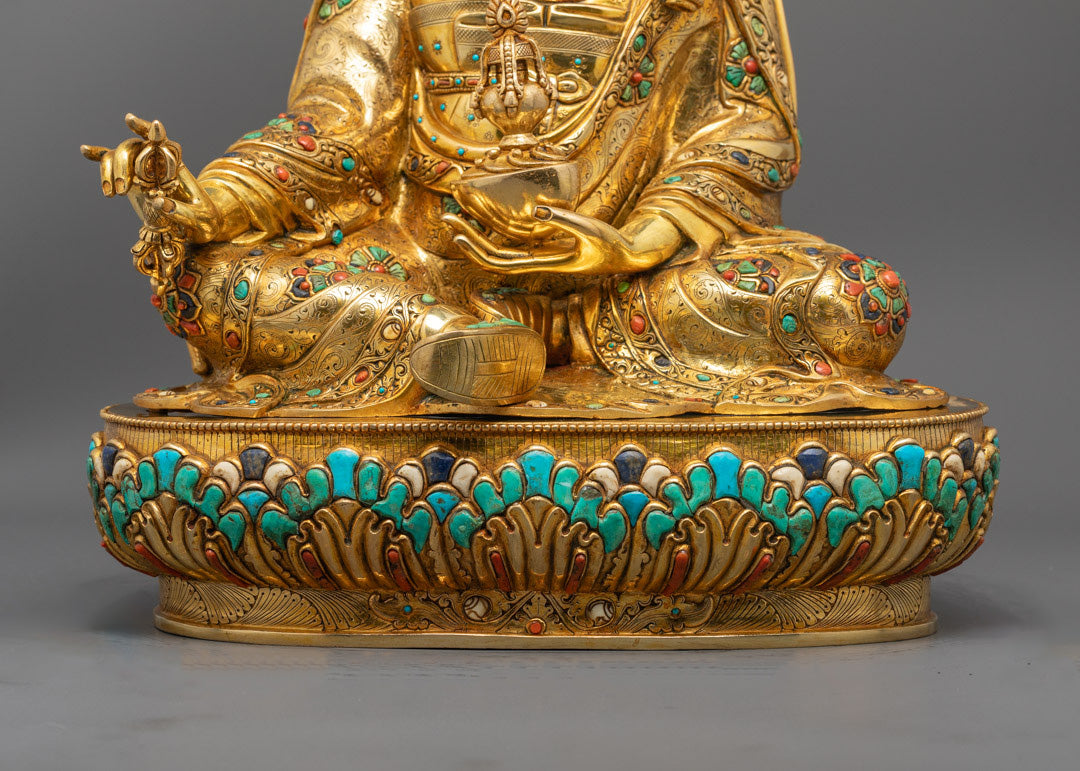 Tibetan Guru Rinpoche Statue | Handcrafted Padmasambhava Deity