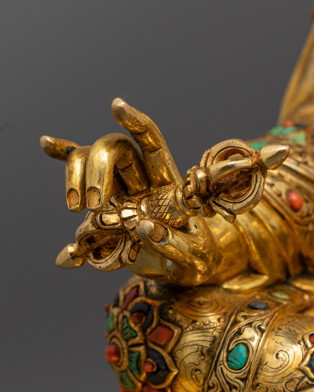 Tibetan Guru Rinpoche Statue | Handcrafted Padmasambhava Deity