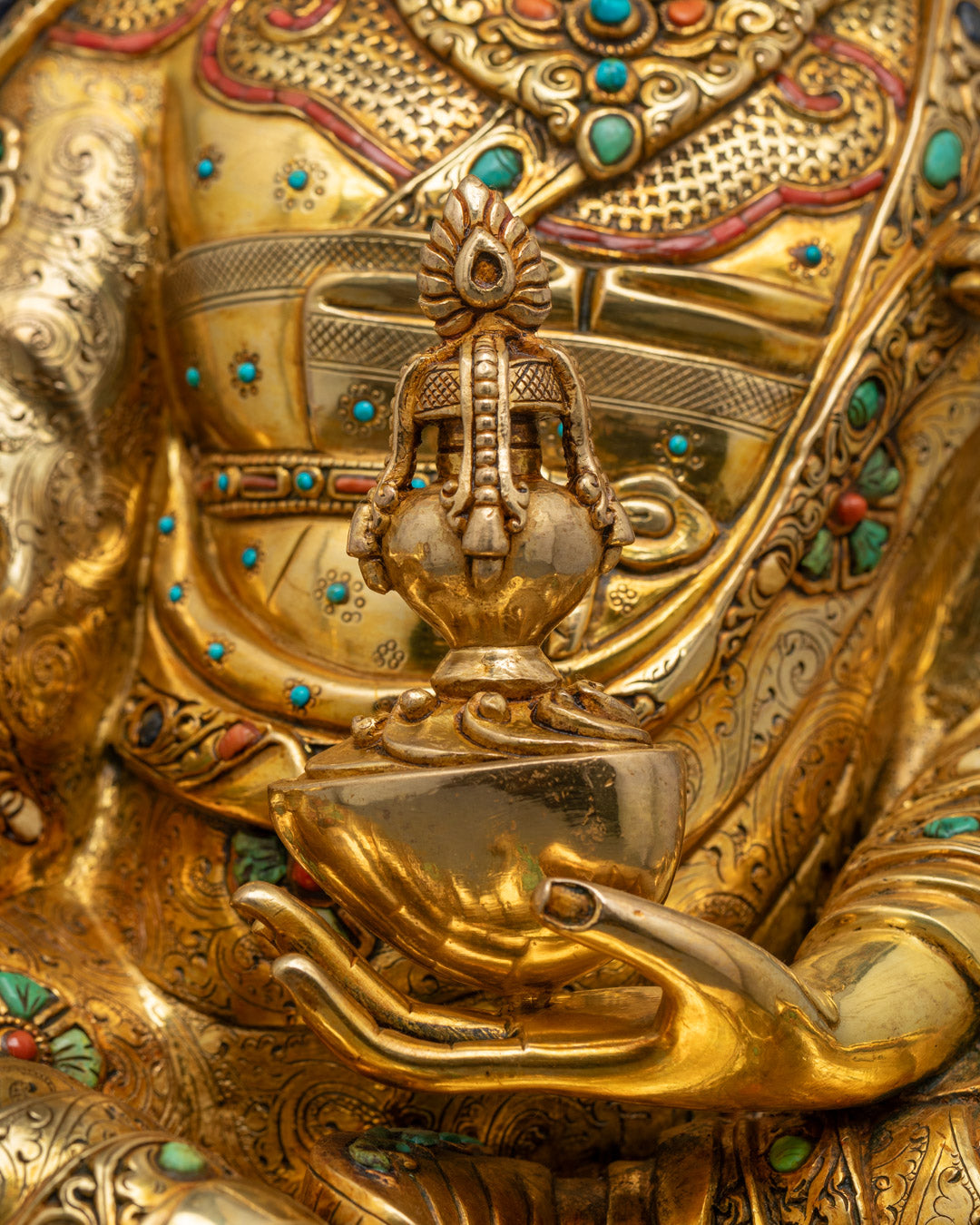 Tibetan Guru Rinpoche Statue | Handcrafted Padmasambhava Deity