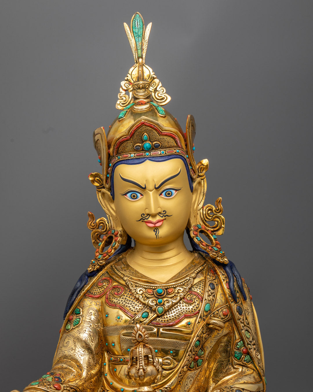 Tibetan Guru Rinpoche Statue | Handcrafted Padmasambhava Deity
