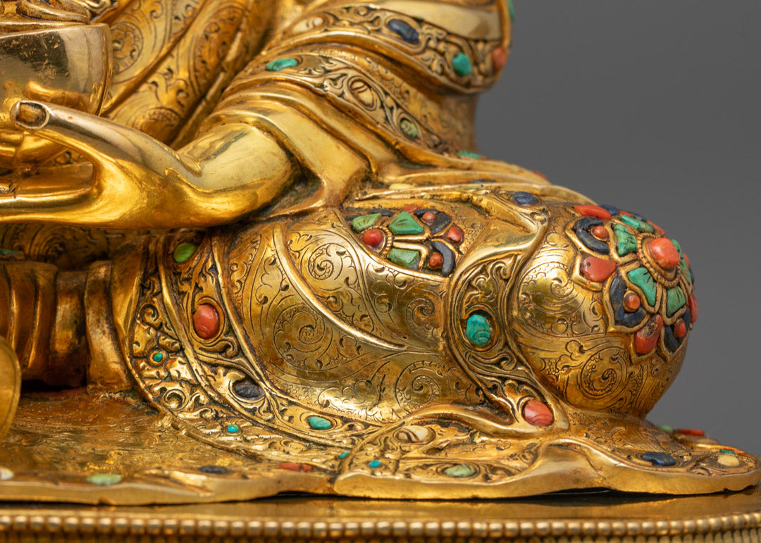 Tibetan Guru Rinpoche Statue | Handcrafted Padmasambhava Deity