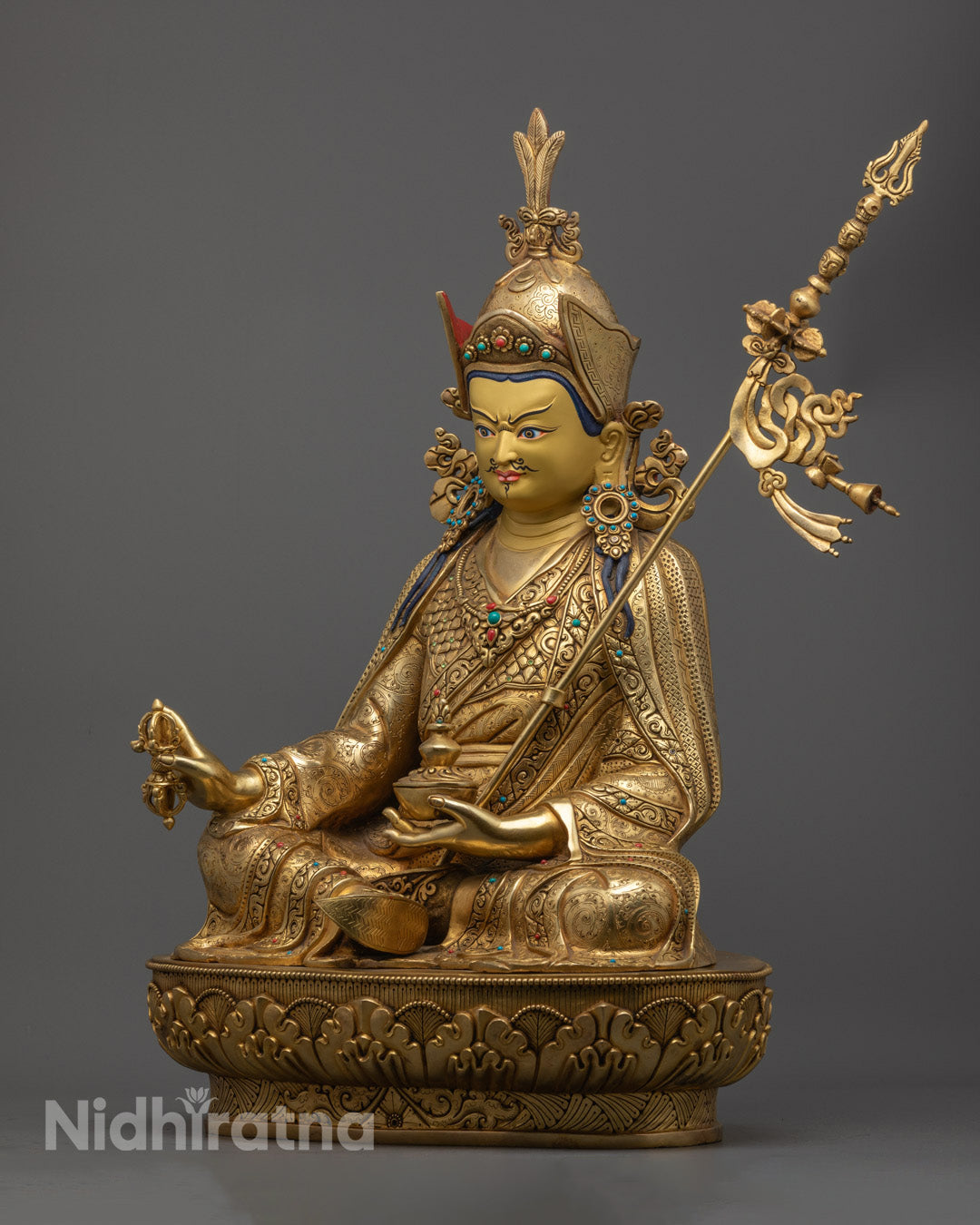 Guru Rinpoche Statue | Nepalese Handmade Buddhist Sculpture