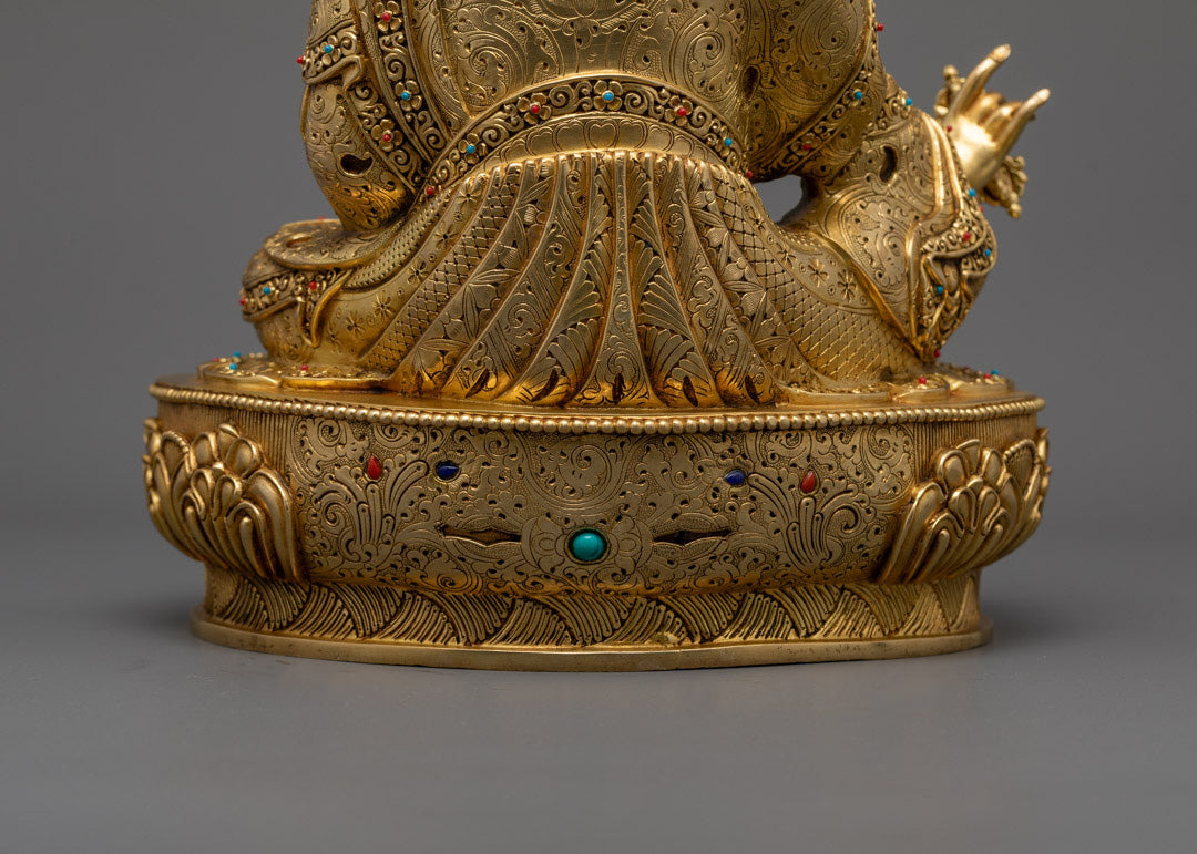 Guru Rinpoche Padmasambhava Gold Statue