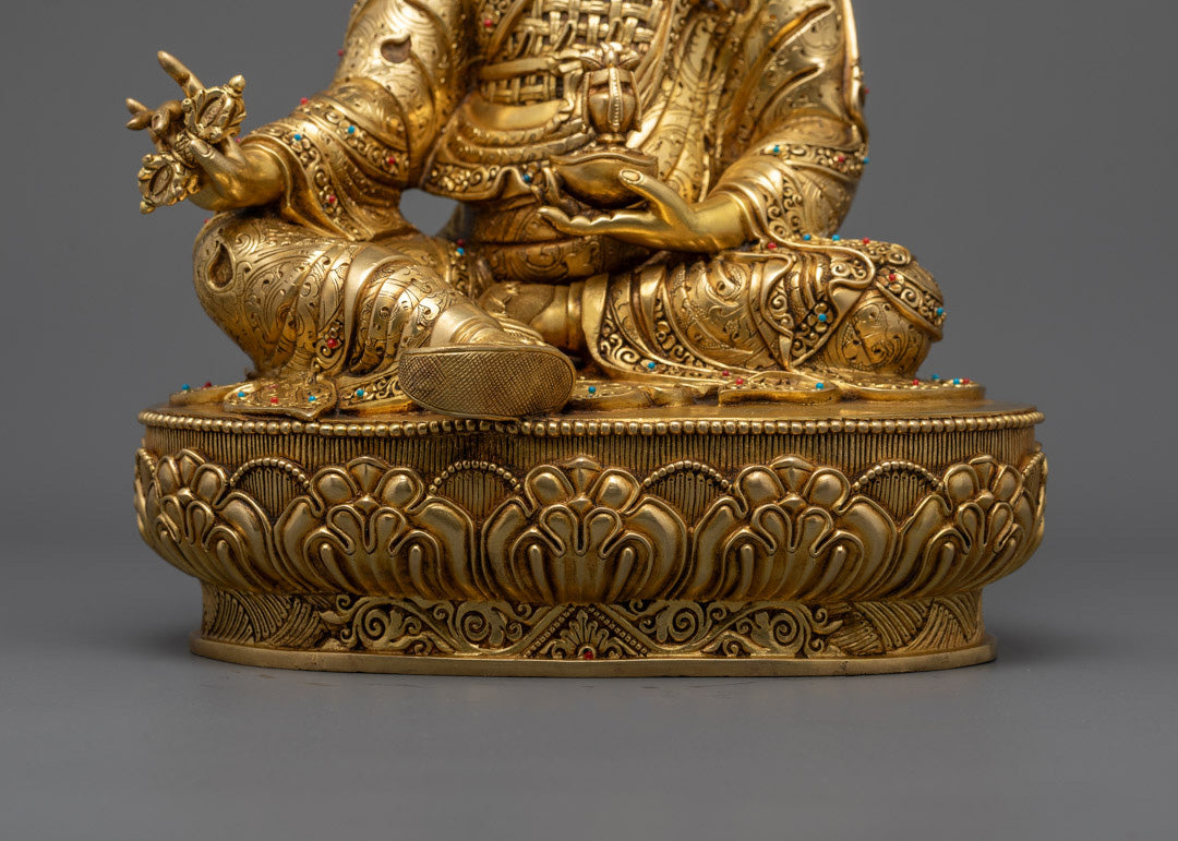 Guru Rinpoche Padmasambhava Gold Statue