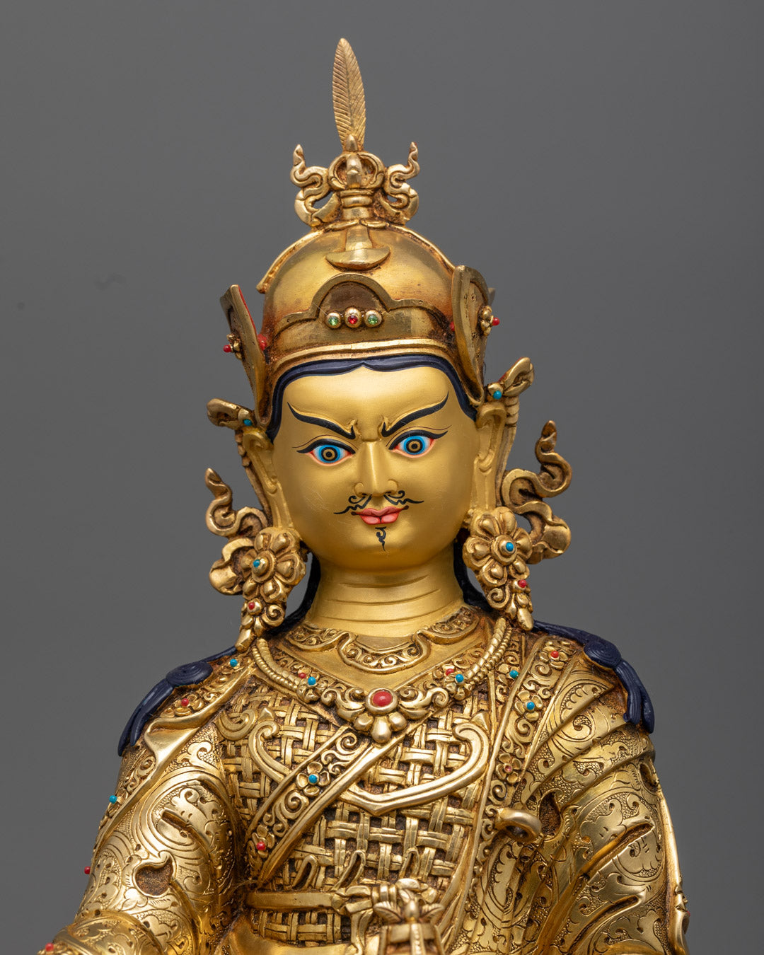 Guru Rinpoche Padmasambhava Gold Statue