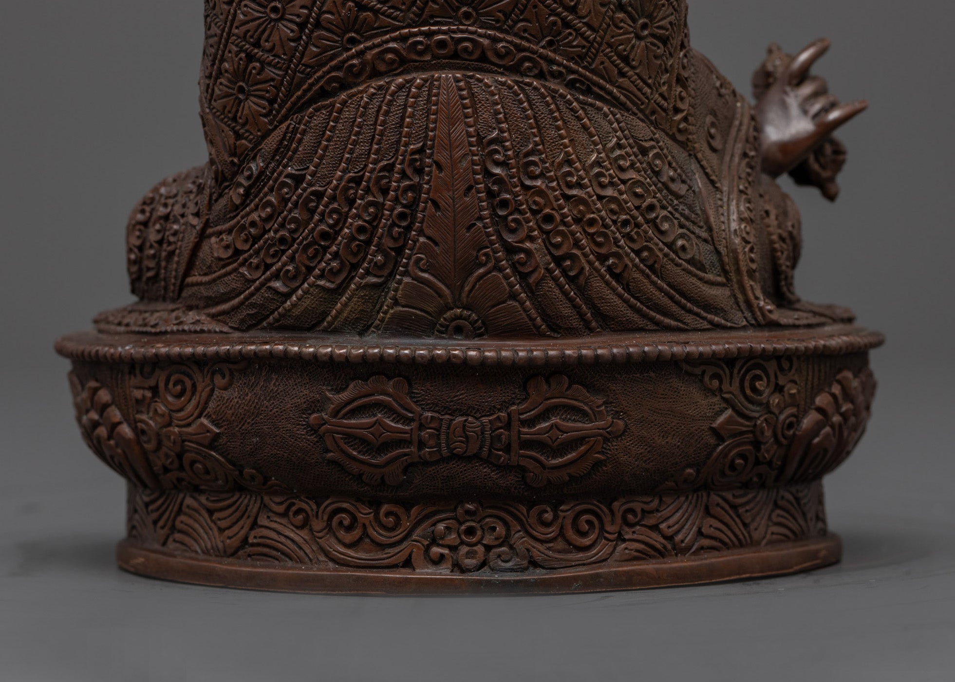 Authentic Oxidized Padmasambhava Statue | Traditional Buddhist Art