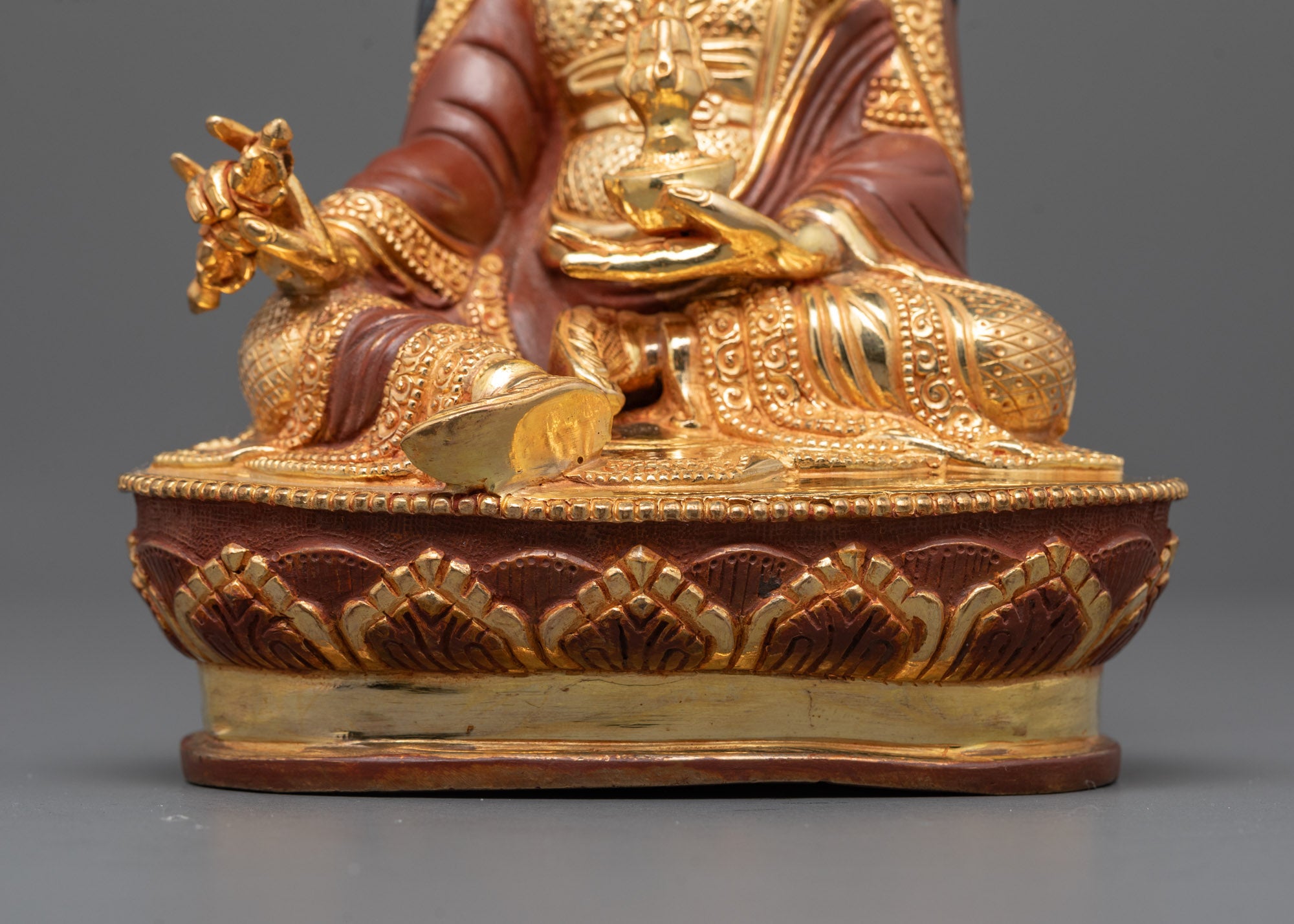 Nepalese Crafted Padmasambhava Sculpture | Himalayan Masterpiece