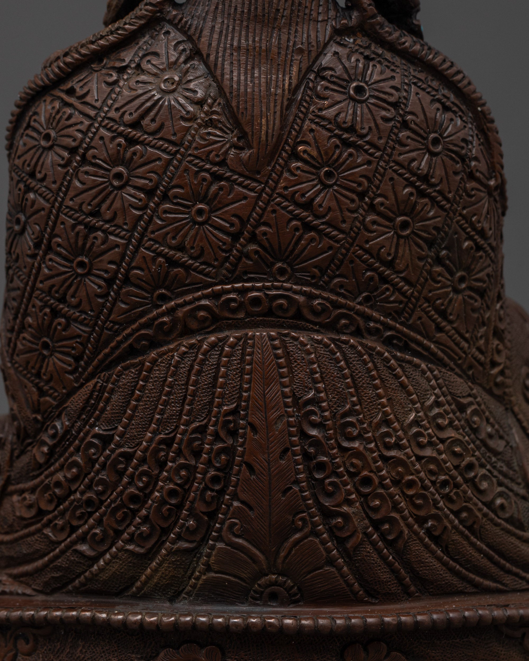 Authentic Oxidized Padmasambhava Statue | Traditional Buddhist Art