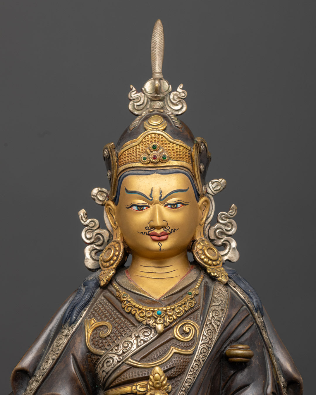 Guru Rinpoche Statue | Intricately Crafted with Oxidized Copper