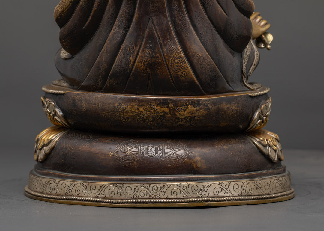 Guru Rinpoche Statue | Intricately Crafted with Oxidized Copper