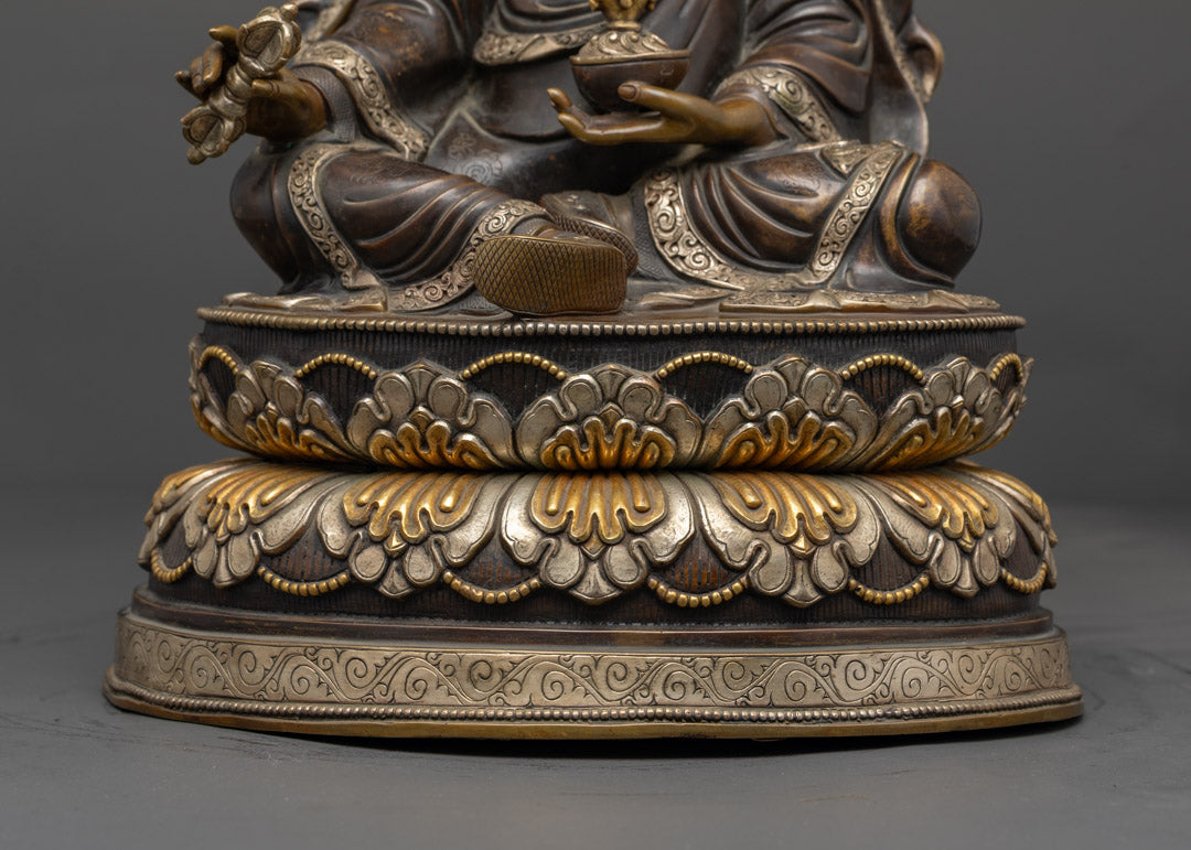 Guru Rinpoche Statue | Intricately Crafted with Oxidized Copper