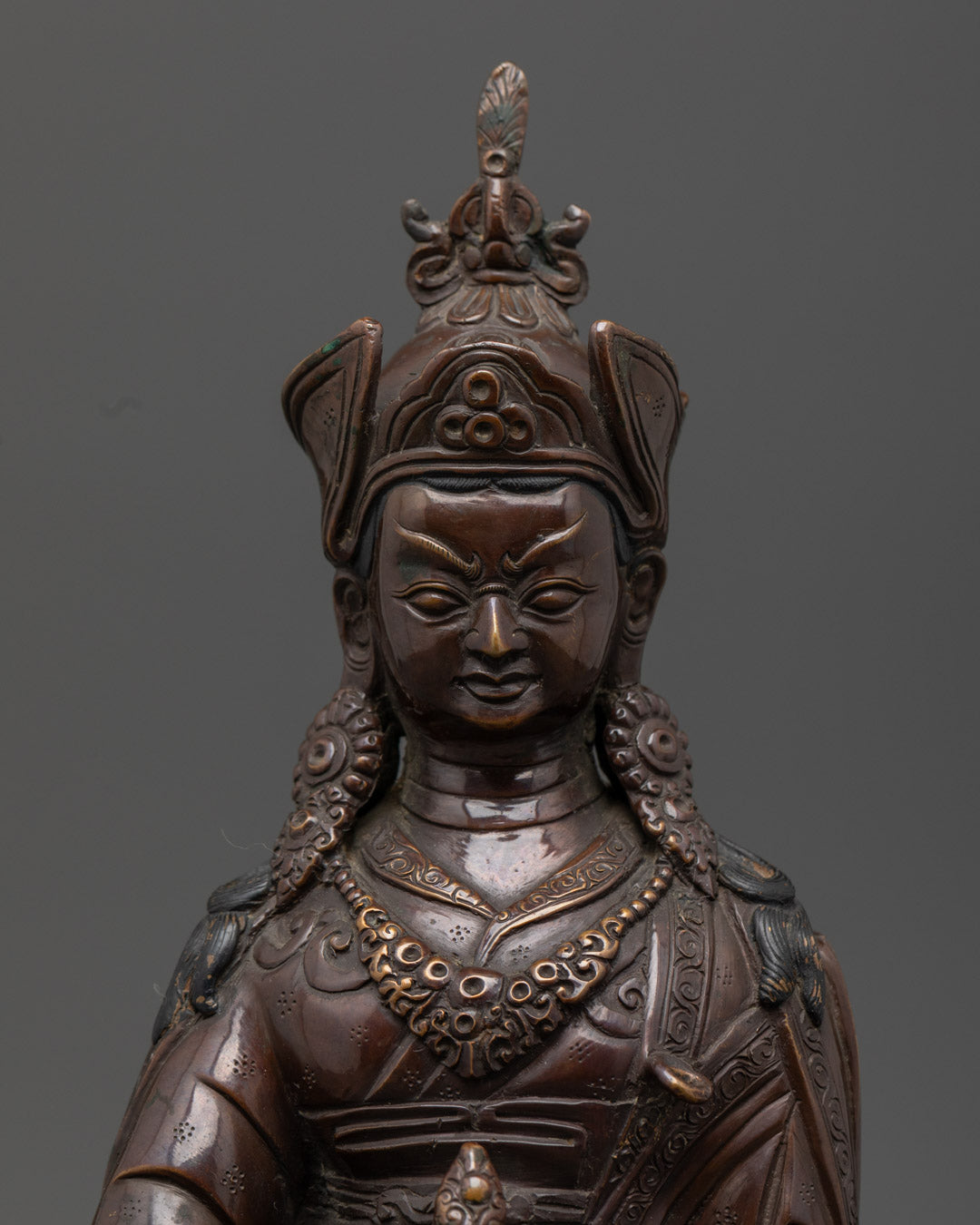 Handmade Guru Rinpoche Statue | Sacred Tibetan Master