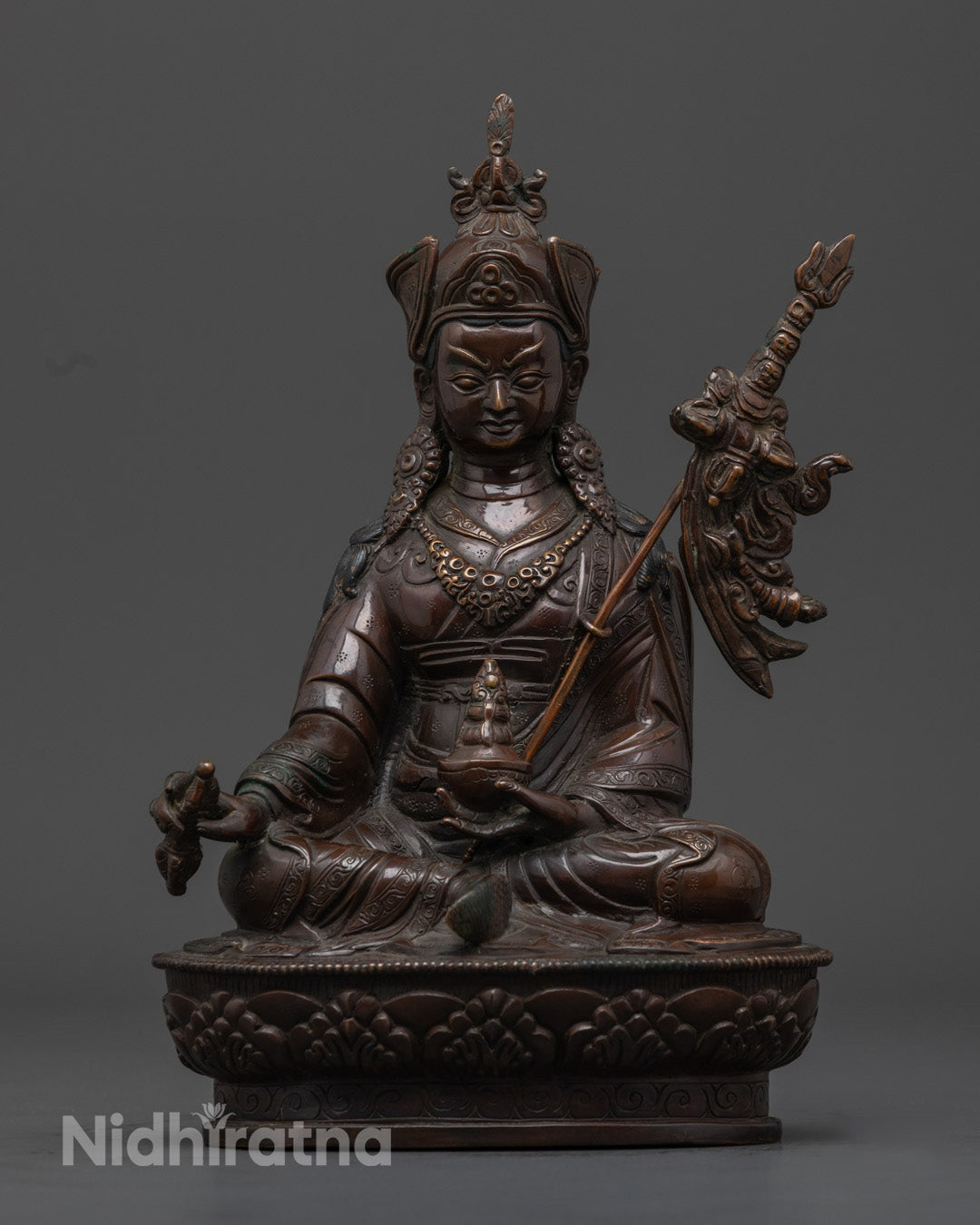 Handmade Guru Rinpoche Statue | Sacred Tibetan Master