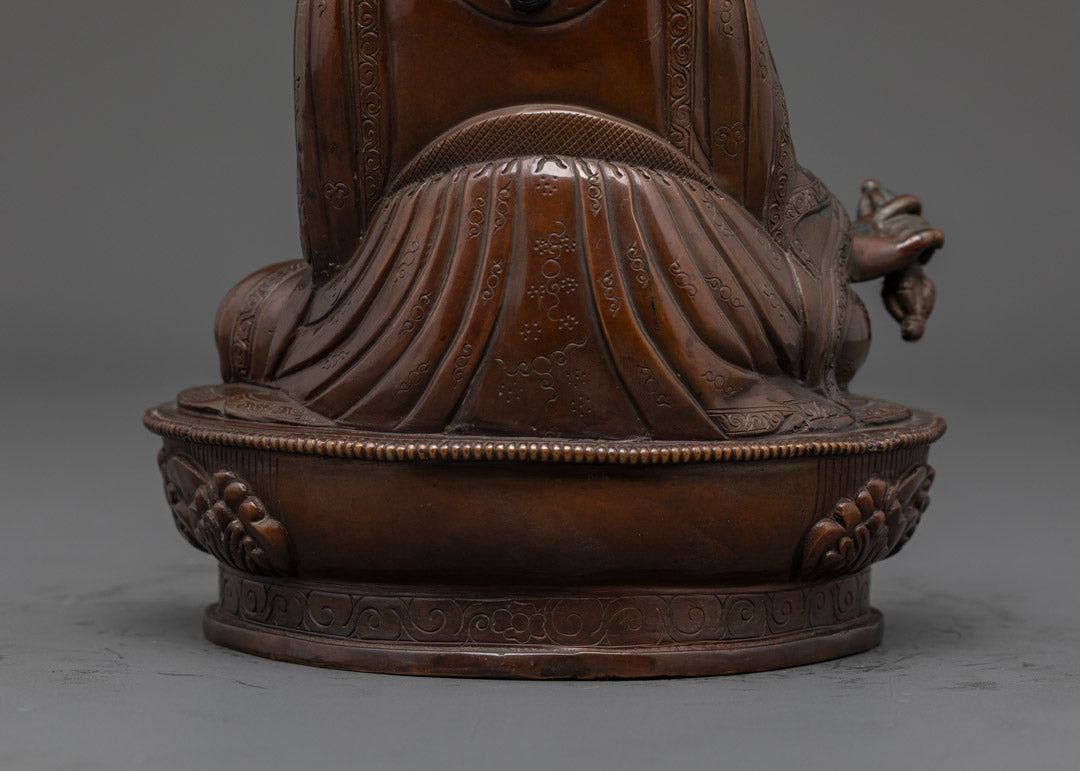 Handmade Guru Rinpoche Statue | Sacred Tibetan Master