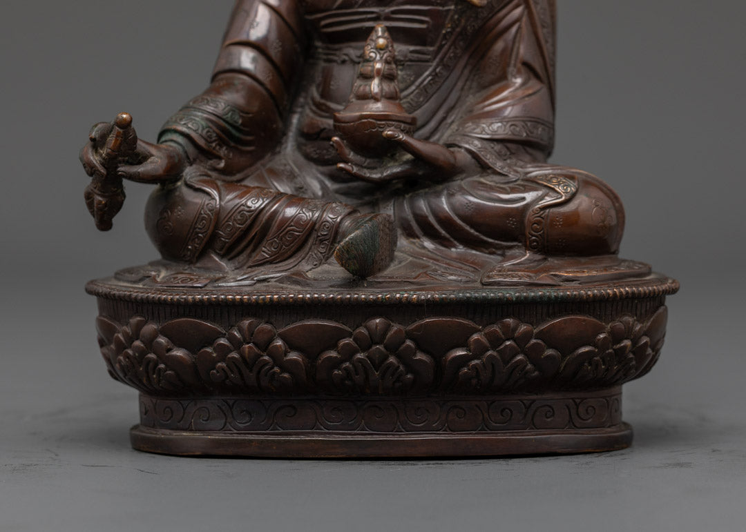 Handmade Guru Rinpoche Statue | Sacred Tibetan Master