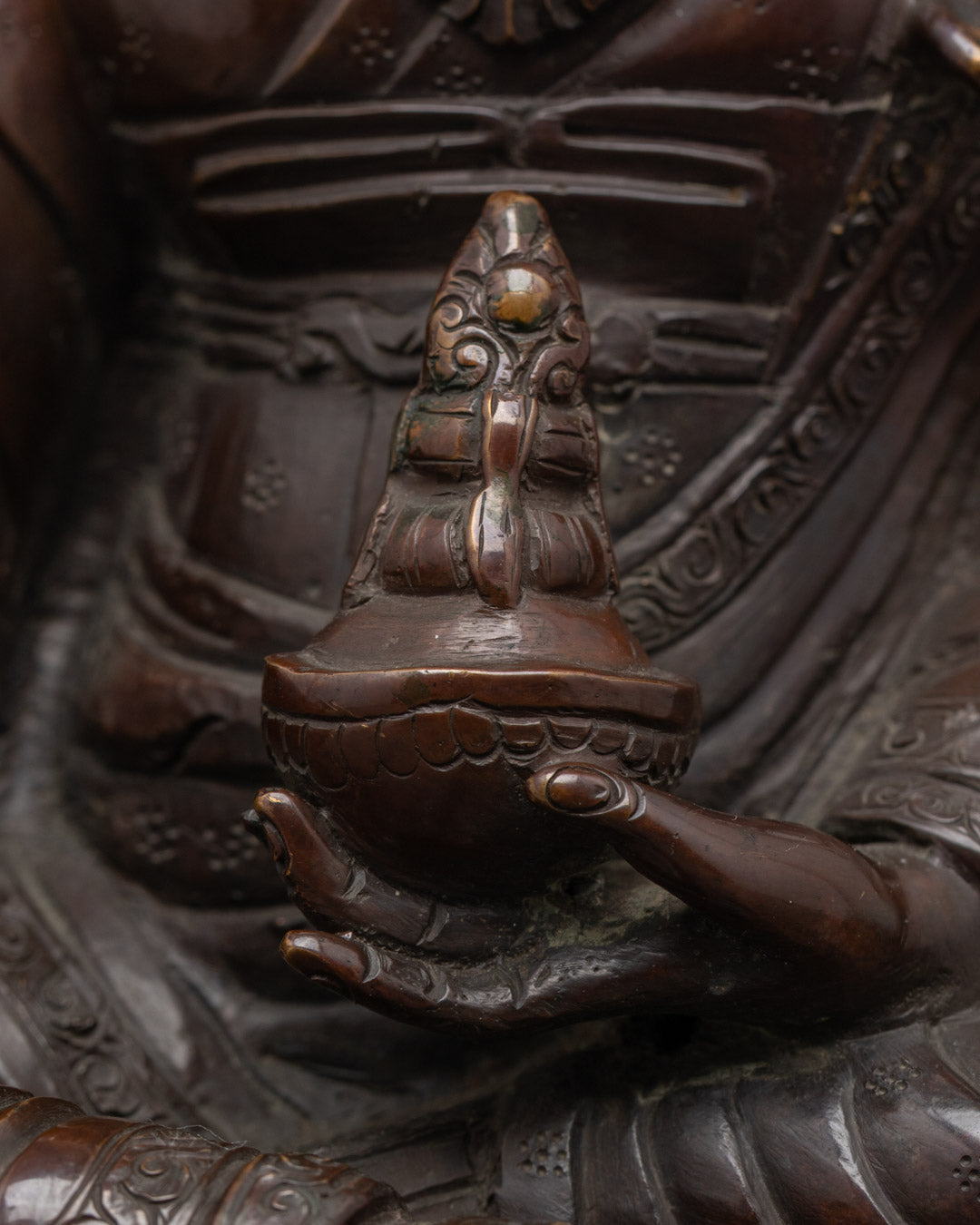 Handmade Guru Rinpoche Statue | Sacred Tibetan Master