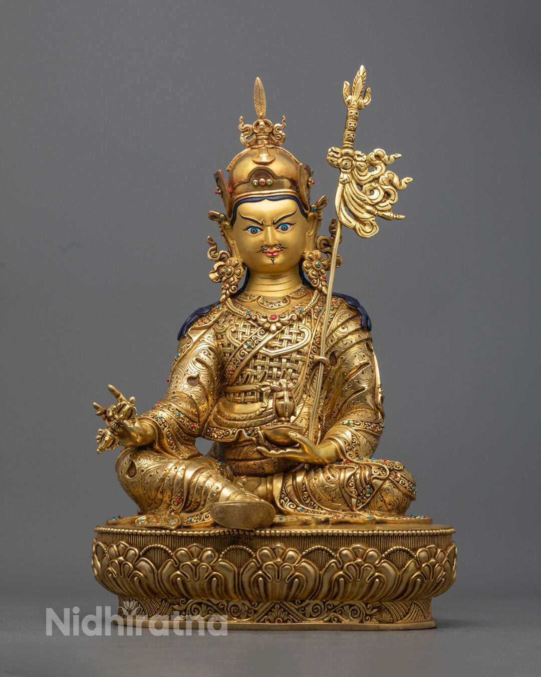 Guru Rinpoche Padmasambhava Gold Statue