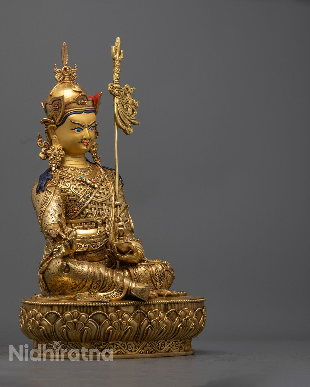 Guru Rinpoche Padmasambhava Gold Statue