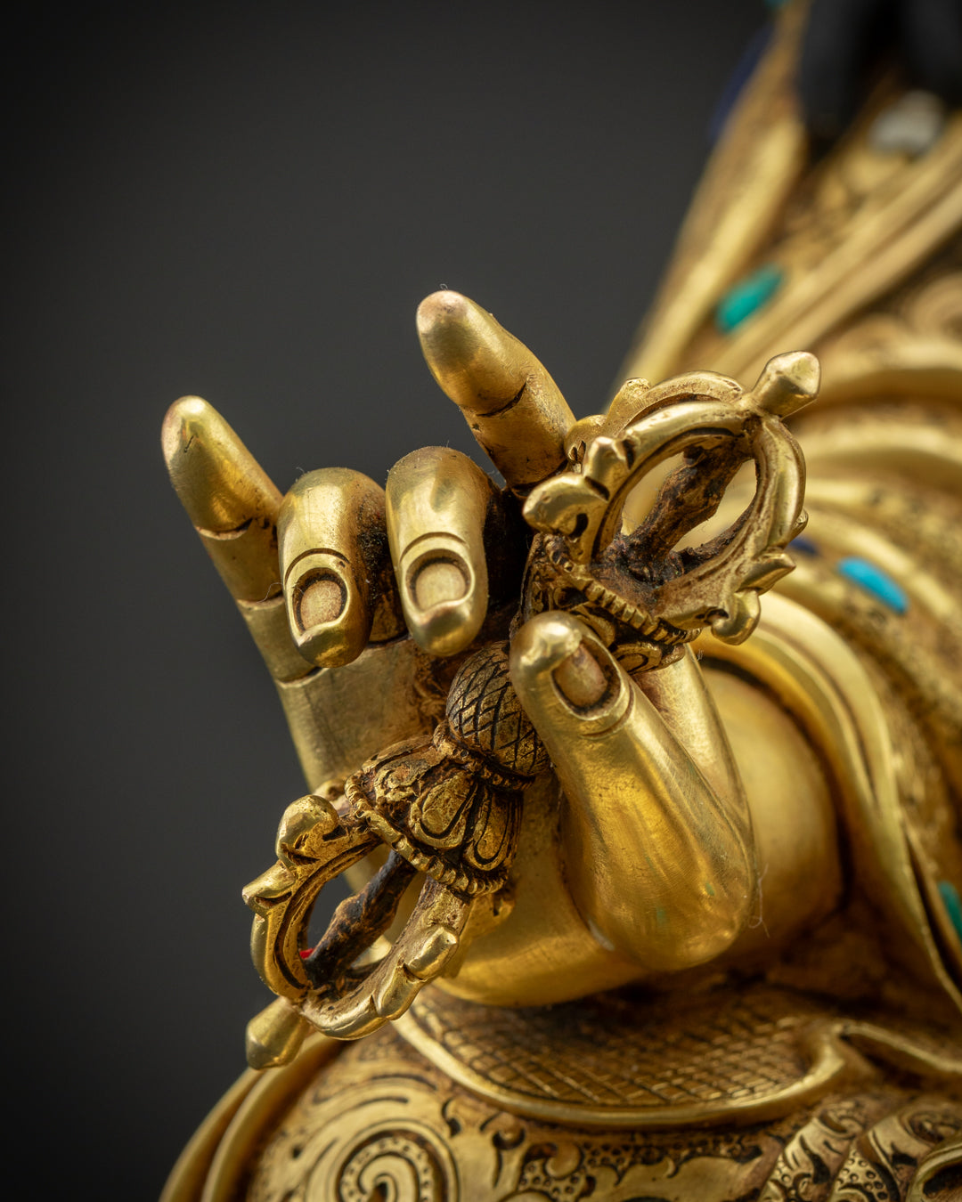 Nepalese Guru Rinpoche Statue | Tibetan Buddhist Sculpture