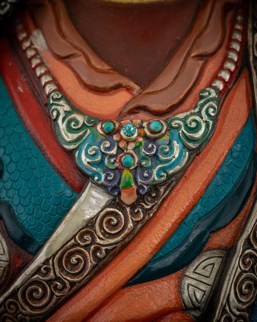 Buddhist Guru Rinpoche Statue | Himalayan Sacred Artwork